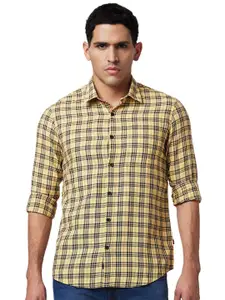 SPYKAR Slim Fit Tartan Checked Cotton Casual Shirt