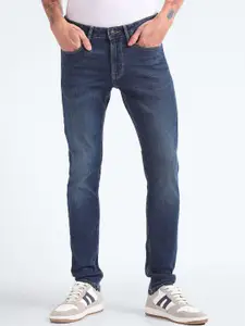 Flying Machine Men Super Skinny Fit Low-Rise Light Fade Stretchable Jeans