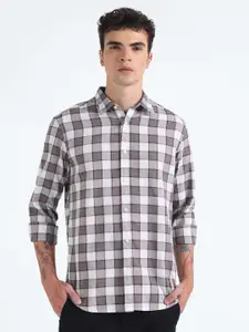 Flying Machine Men Slim Fit Buffalo Checks Pure Cotton Casual Shirt