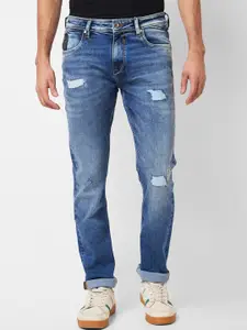 SPYKAR Men Relaxed Fit Mildly Distressed Heavy Fade Stretchable Jeans