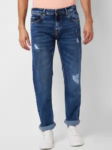 SPYKAR Men Relaxed Fit Mildly Distressed Light Fade Cotton Jeans