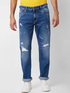 SPYKAR Men Relaxed Fit Mildly Distressed Heavy Fade Stretchable Jeans