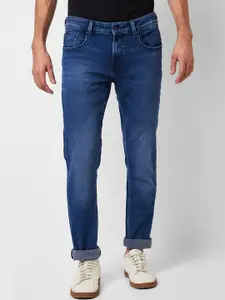 SPYKAR Men Skinny Fit Low-Rise Clean Look Heavy Fade Whiskers Stretchable Jeans