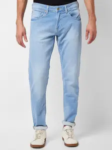 SPYKAR Men Slim Fit Low-Rise Heavy Fade Clean Look Stretchable Jeans
