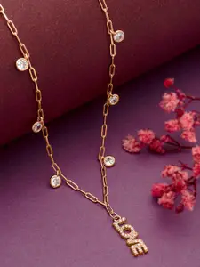 SILBERRY Sterling Silver Rose Gold-Plated Necklace