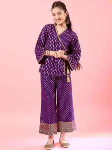 pspeaches Girls Printed Top with Pyjamas