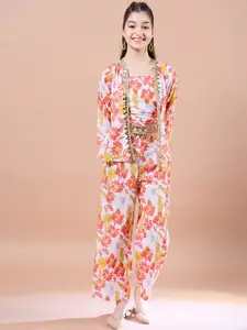 pspeaches Girls Printed Top with Pyjamas