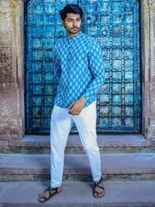 Be Desi Ethnic Motif Printed Short Kurta