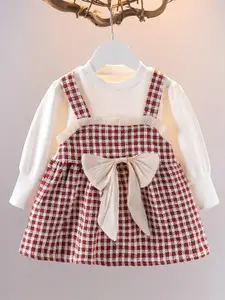INCLUD Checked Cotton Dress