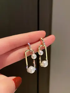 VAGHBHATT Geometric Drop Earrings