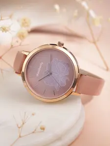DressBerry Women Patterned Dial & Leather Straps Analogue Watch
