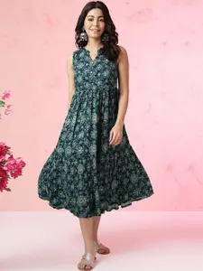 Anouk Printed Tiered Ethnic Dress