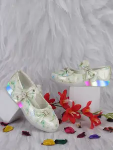 BAESD Girls Printed Ballerinas with Bows Flats