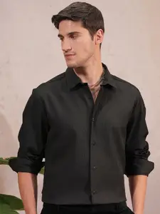 LOCOMOTIVE Luxe Slim Fit Embossed Textured Evening Party Shirt