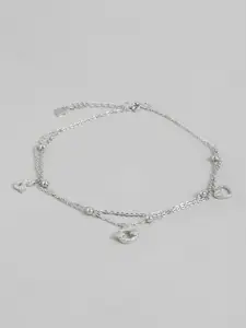 VANBELLE Rhodium-Plated Crystals Anklet