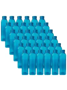 Kuber Industries Blue Set of 6 Plastic Solid Water Bottle