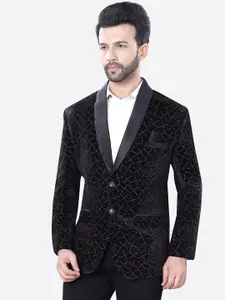 Avaeta Embellished Velvet Tuxedo Blazer