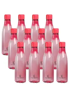 Kuber Industries Pink Set of 4 Plastic Solid Water Bottle