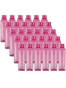 Kuber Industries Pink Set of 5 Plastic Solid Water Bottle