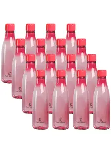 Kuber Industries Pink 16pcs Plastic Solid Water Bottle