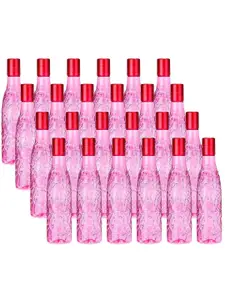 Kuber Industries Pink Set of 6 Plastic Solid Water Bottle