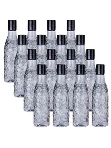 Kuber Industries Black Set of 6 Plastic Solid Water Bottle