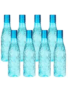Kuber Industries Blue Set of 8 Plastic Solid Water Bottle