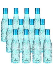 Kuber Industries Blue Set of 6 Plastic Solid Water Bottle