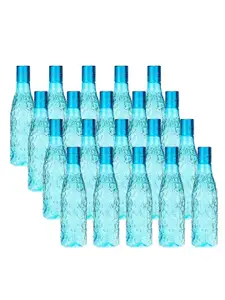 Kuber Industries Blue Set of 4 Plastic Solid Water Bottle