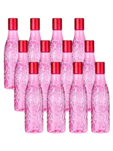 Kuber Industries Pink Set of 4 Plastic Solid Water Bottle