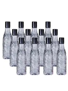 Kuber Industries Black Set of 6 Plastic Solid Water Bottle