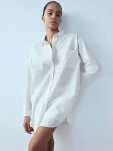 H&M Women Cotton Linen Night Shirt