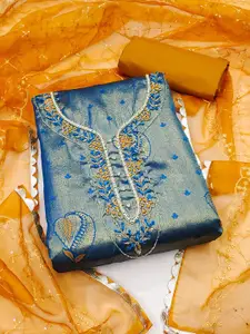 MANVAA Embellished Unstitched Dress Material