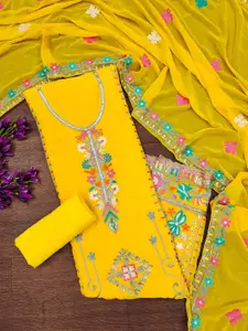 MANVAA Embellished Unstitched Dress Material