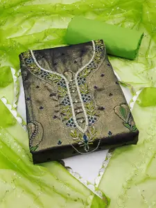 MANVAA Ethnic Motifs Embellished Unstitched Dress Material