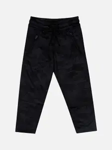 Bodycare Boys Camouflage Printed Fleece Mid Rise Track Pants