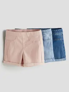 H&M Girls Pack Of 3 Denim Shorts