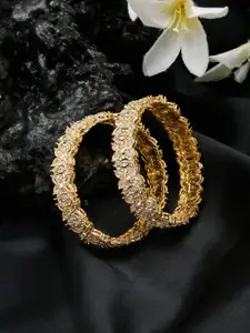 Anouk Set Of 2 Gold-Plated Stone-Studded Bangles