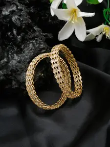 Anouk Set Of 2 Gold-Plated Stone Studded Bangles