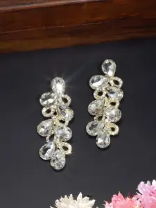 PRIVIU Leaf Shaped Drop Earrings