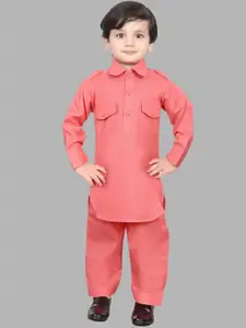 BAESD Boys Pure Cotton Pathani Kurta With Pyjama