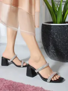 ELLE Textured Party Block Pumps with Bows