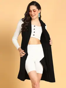 The Roadster Lifestyle Co. Sleeveless Longline Open Front Shrug