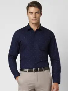 Peter England Men Slim Fit Opaque Printed Formal Shirt