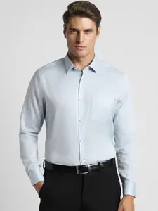 Peter England Elite Men Slim Fit Opaque Formal Shirt