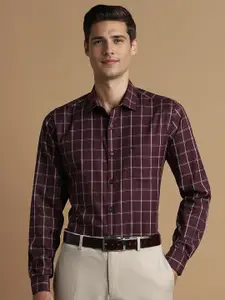 Allen Solly Men Slim Fit Grid Tattersall Checks Opaque Checked Formal Shirt