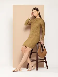 Chemistry Geometric Printed Sheath Dress