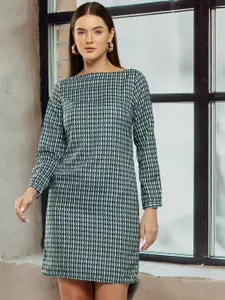 Chemistry Geometric Printed A-Line Dress