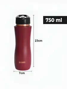 Kuber Industries Burgundy 3 Pieces Copper Water Bottle 750 ml