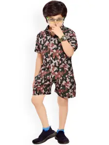 BAESD Boys Camouflage Printed Pure Cotton Shirt & Shorts